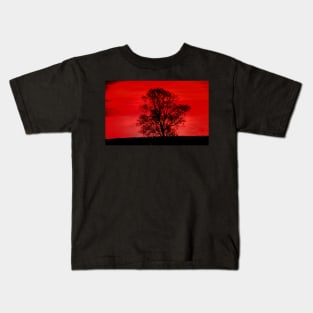 Tree at sunset Kids T-Shirt